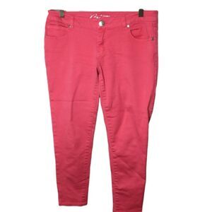 Celebrity Blues Stretch Pink Stretch Cropped Ankle Casual Classic Jeans 11